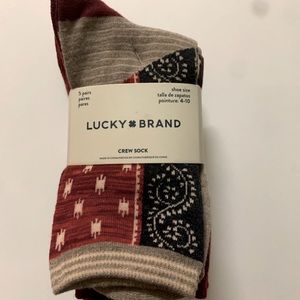 Lucky Brand 5 pairs crew socks